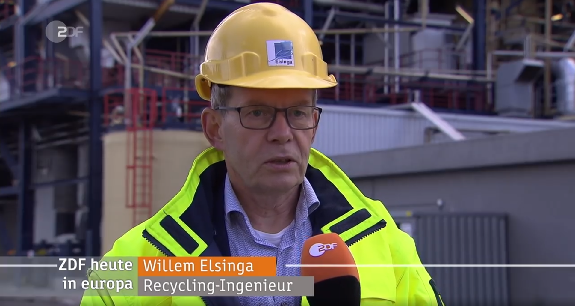 Interview ZDF van Willem Elsinga Luierrecyclinginstallatie-nieuwsbrief